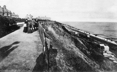 West Cliff y jardines, Felixstowe, Suffolk, principios del siglo XX