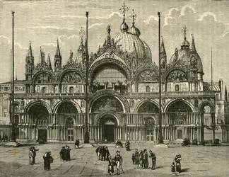 Fachada oeste de San Marcos, Venecia, 1890