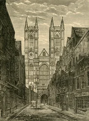 Fachada Oeste de la Abadía de Westminster, desde Tothill Street, 1881