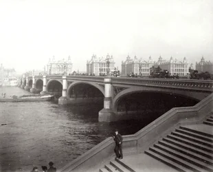 Puente de Westminster y Hospital de St. Thomas, Londres, 1887