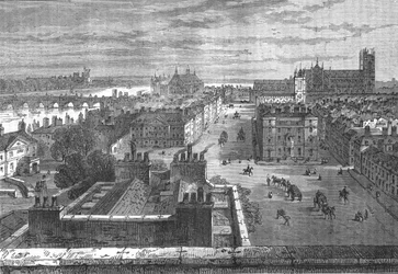 Westminster desde el techo de Whitehall, 1807