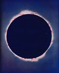 Lo que se ve durante los pocos momentos de un eclipse total, c1935