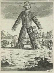 Hombre de Mimbre de Britannia Antiqua Illustrata por Aylett Sammes, 1676