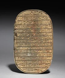 Caza de toro salvaje, escarabajo de Amenhotep III, c. 1391-1353 a.C.