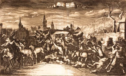 William Egon de Fürstenberg atacado en su carruaje en Colonia en 1674, 1675