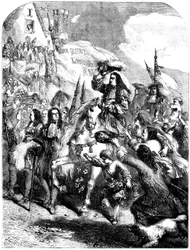 Guillermo III entrando en Exeter