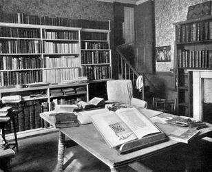 Estudio de William Morris, Kelmscott Manor, Kelmscott, Oxfordshire, 1901