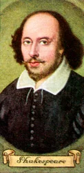 William Shakespeare, tomado de una serie de tarjetas de cigarrillos, 1935