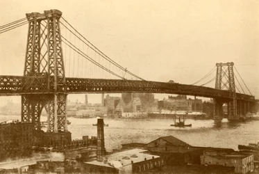 Puente colgante de Williamsburg, Nueva York, c1930