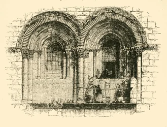 Ventanas de la Iglesia del Santo Sepulcro, Jerusalén, 1890