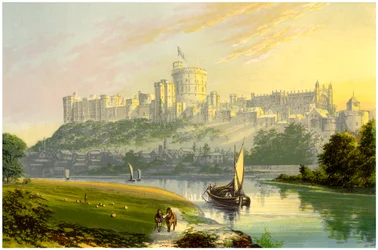 Castillo de Windsor, Berkshire, la residencia real, c1880