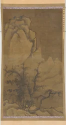 Árboles de invierno y picos nevados, dinastía Ming, siglo XVII