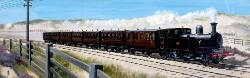 Tren del Wirral Railway en camino a Birkenhead