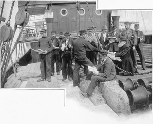 Con Jack a flote, Misión de St Andrews Waterside, Londres, c1903