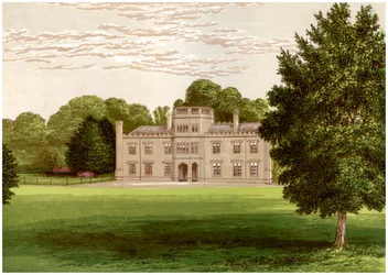 Wolseley Hall, Staffordshire, hogar del Baronet Wolseley, c. 1880
