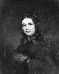 Mujer con manguito, ca. 1850