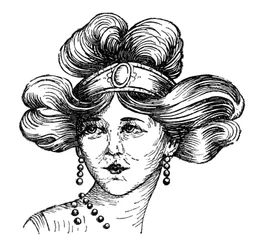 Peinado de mujer, 1910