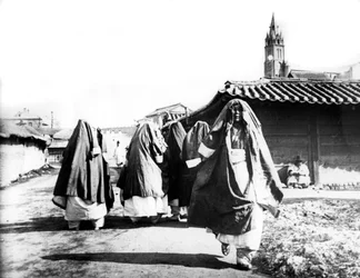Mujeres, Nam San, Corea, 1900