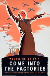 Mujeres de Gran Bretaña, vengan a las fábricas, c1940