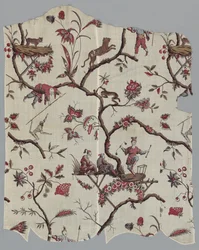 Fragmentos de textiles impresos en xilografía, c. 1785