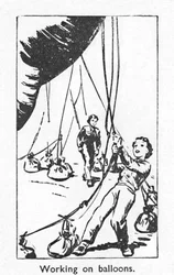 Trabajando en globos, 1940