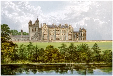 Worsley Hall, Lancashire, hogar del Conde de Ellesmere, c1880