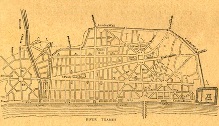 Plan de Wren para la reconstrucción de Londres, 1897