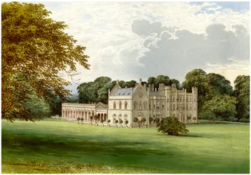 Wycombe Abbey, Buckinghamshire, hogar de Lord Carrington, c1880
