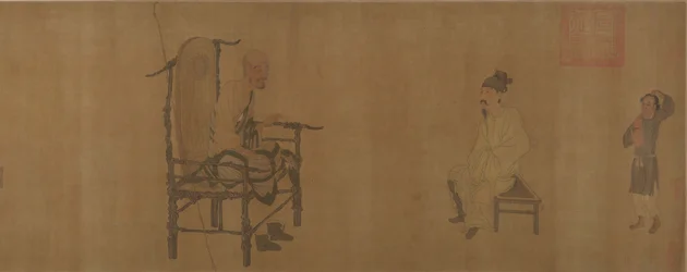 Xiao Yi obteniendo el manuscrito Lanting del monje Biancai