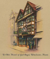 El Antiguo Albergue de God-Begot, Winchester, Hants, 1939