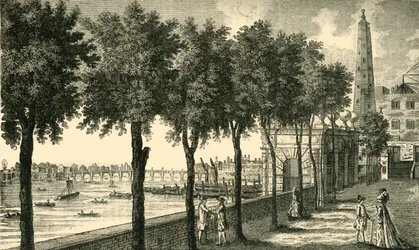 Escaleras de York y la Torre del Agua, 1881