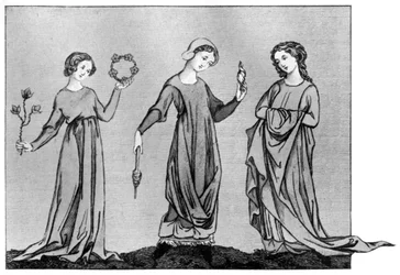 Jóvenes chicas, siglo XIII, 1910