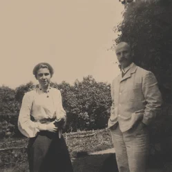 Yuri Alexandrovich Olsufyev 1878-1938 con su esposa Sophia Vladimirovna, 1900s