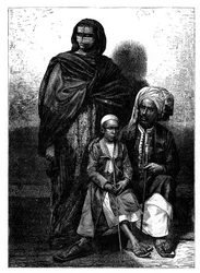 Familia árabe de Zanzíbar, c1890