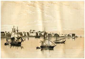 Zanzíbar desde el mar, 1883