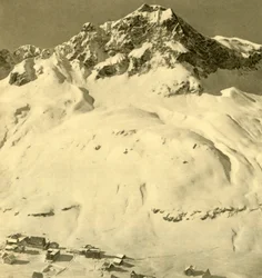 Zürs y el pico Hasenfluh, Vorarlberg, Austria, c1935