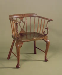 Silla Windsor de tejo y olmo, c.1760