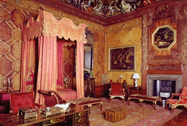Chatsworth House, Dormitorio estatal 1687-1707, Derbyshire, Reino Unido
