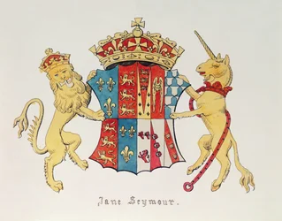 Escudo de armas de Jane Seymour (c.1509-37), tercera esposa del Rey Enrique VIII de Inglaterra (1491-1547)