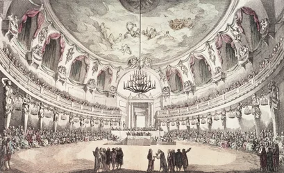 Sala de conciertos en Venecia, siglo XVIII
