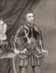 Hernán Cortés de Monroy y Pizarro, de Historia de la Conquista de México, publicado en 1850