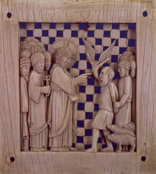 Jesús expulsando al espíritu impuro, relieve, siglo X