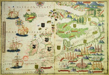 Mapa de Europa, de una reproducción del 