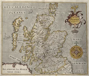 Mapa del Reino de Escocia, siglo XVII Scotia Regnum