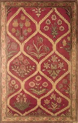 Alfombra persa o turca, siglos XVI-XVII (lana sobre urdimbre de seda)