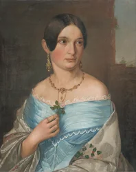 Retrato de una dama con una rosa