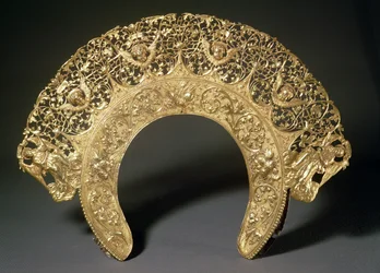 Diadema rusa con filigrana por platero con el monograma C.A., c.1730s