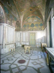 Sala di Ruggero por artesanos árabes y bizantinos, Palazzo dei Normanni, Palermo, Italia