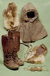 Ropa de Scott usada en la expedición a la Antártida, 1901-4