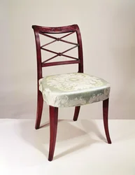 Silla de respaldo enrollado, caoba, por Duncan Phyfe, 1807